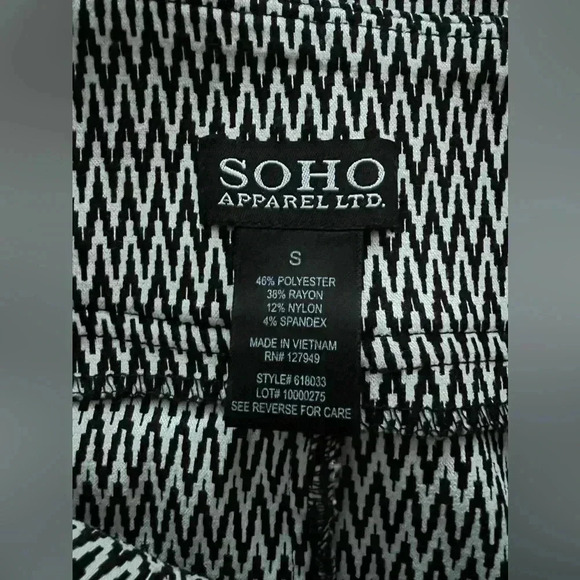 Soho Apparel Ltd Black and White Print Pencil Skirt - Size S - Picture 7 of 8